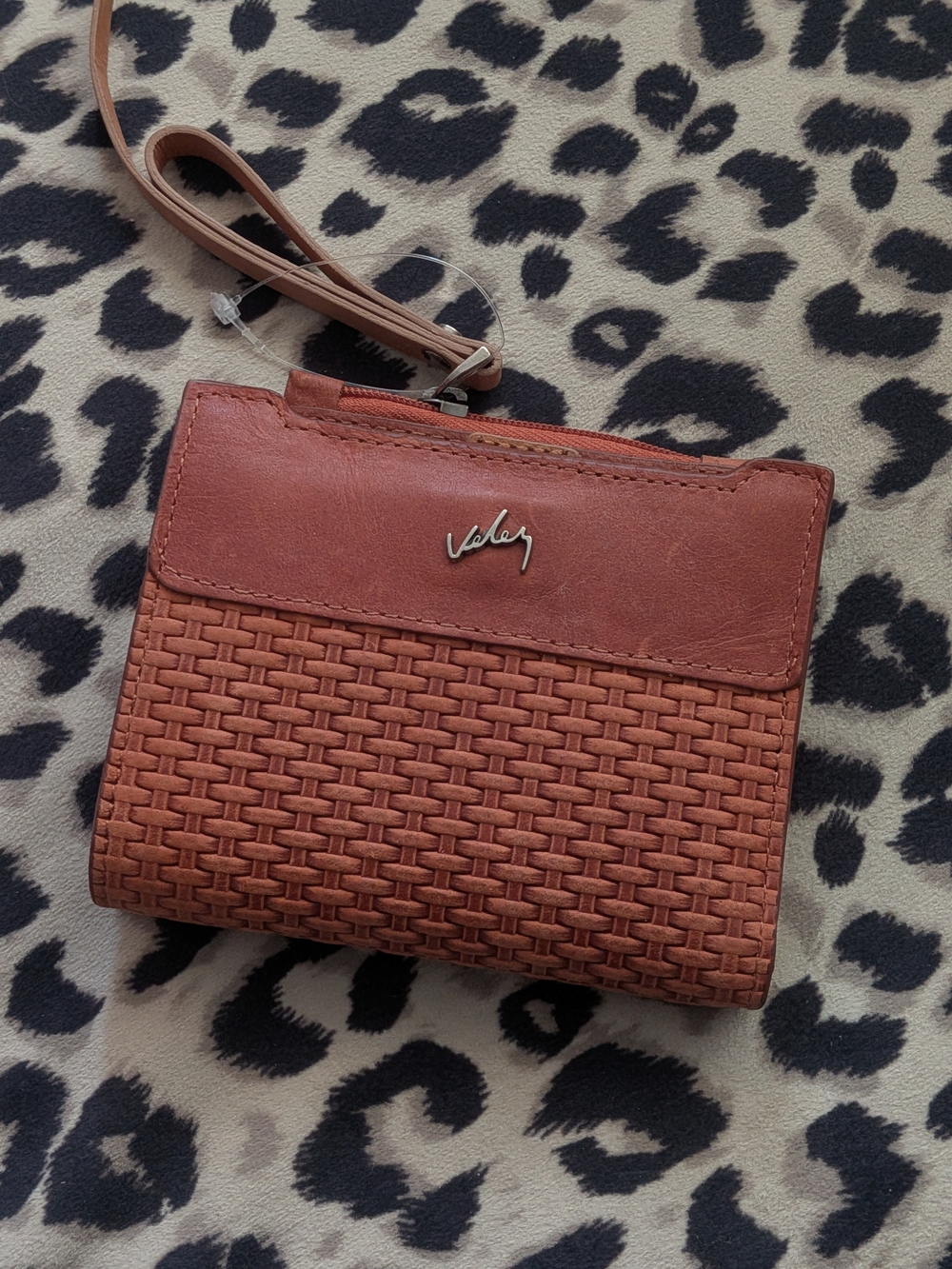 Vélez Bilateral Weaved Print Leather Wallet MRSP $159 USD